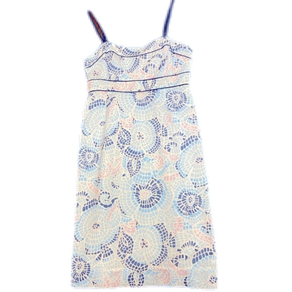 Vineyard Vines Women’s Blue Mosaic Strap Dress Garden Girl Size 0 - Picture 14 of 14